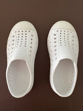 Native White Slip-On Kids Shoes